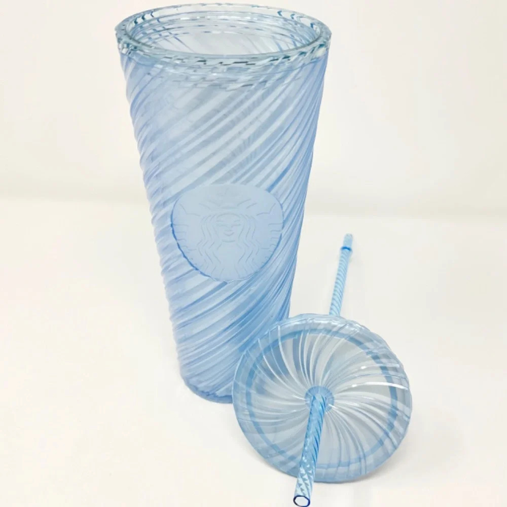 Starbucks Light Blue Swirl Cold Cup Venti 24 oz Summer 2024 NWT - Picture 6 of 8
